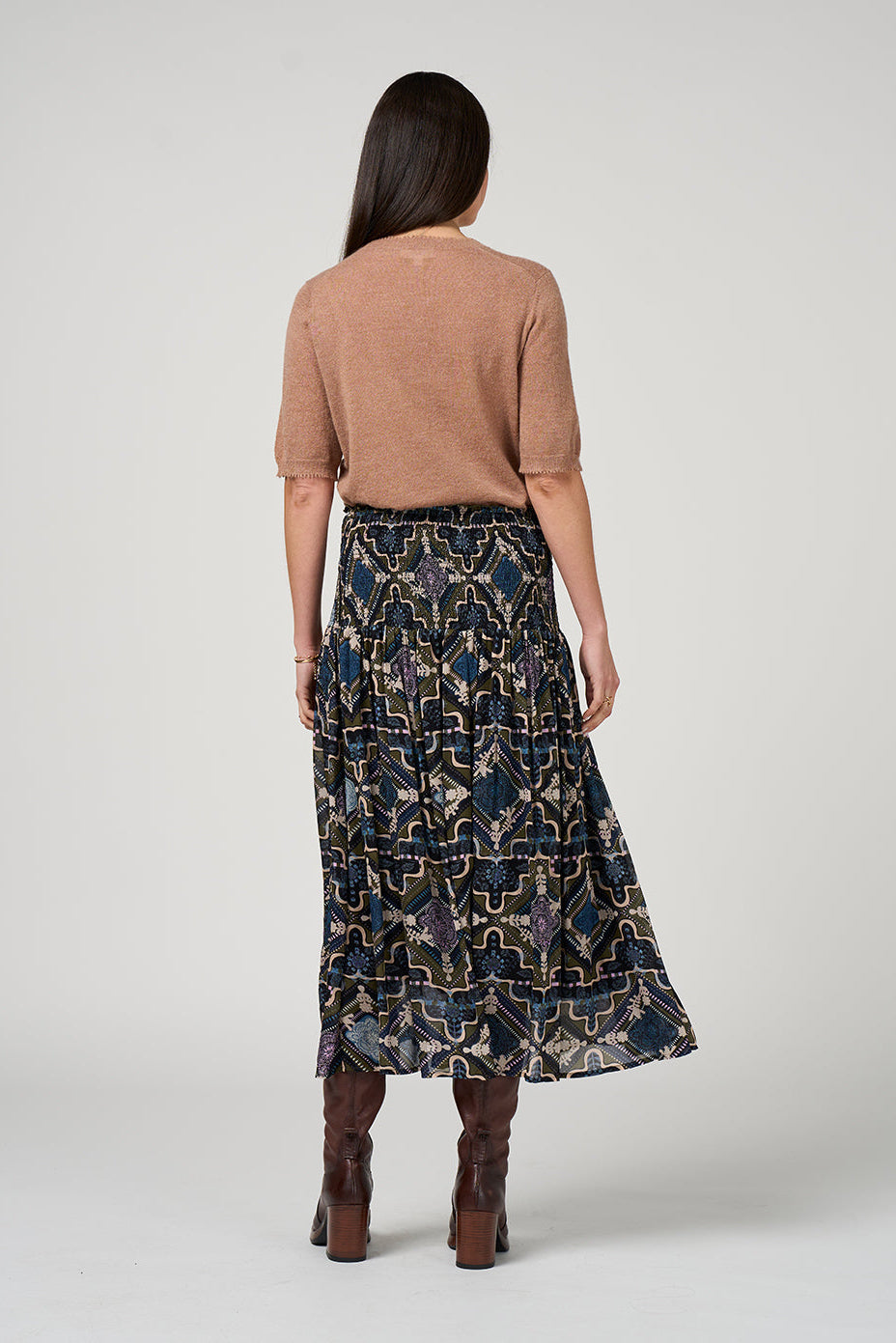 LOOBIE'S STORY REGALIA SKIRT - OLIVE - THE VOGUE STORE