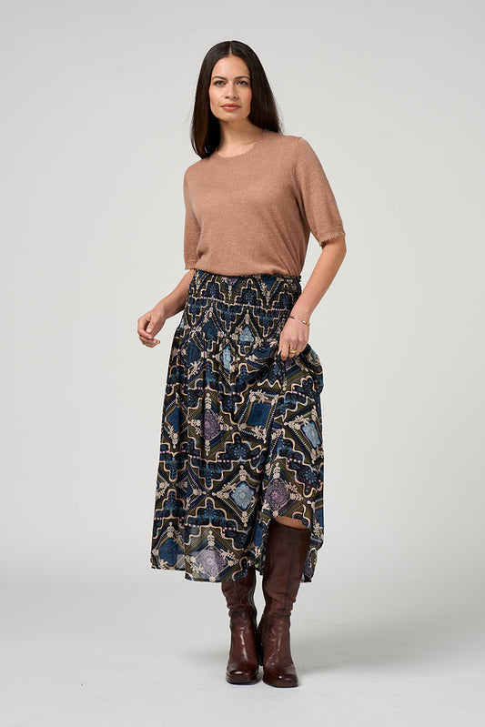 LOOBIE'S STORY REGALIA SKIRT - OLIVE - THE VOGUE STORE