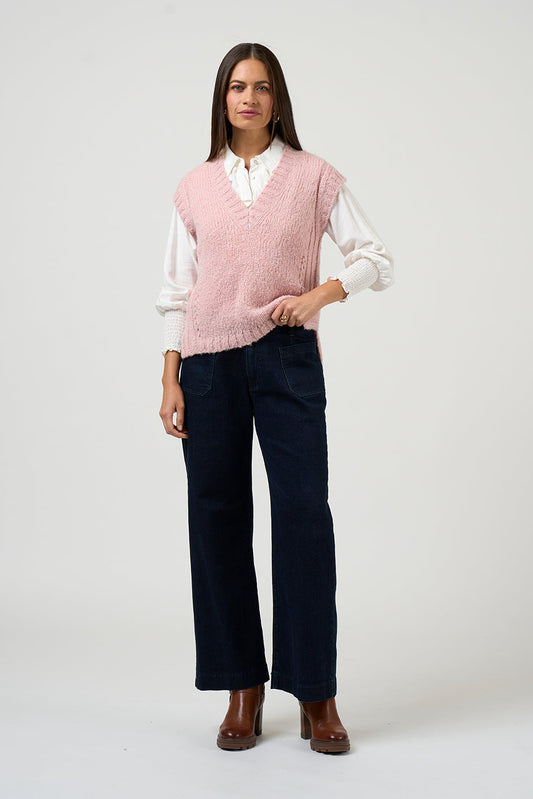 LOOBIES STORY TILLY VEST - BLUSH - THE VOGUE STORE