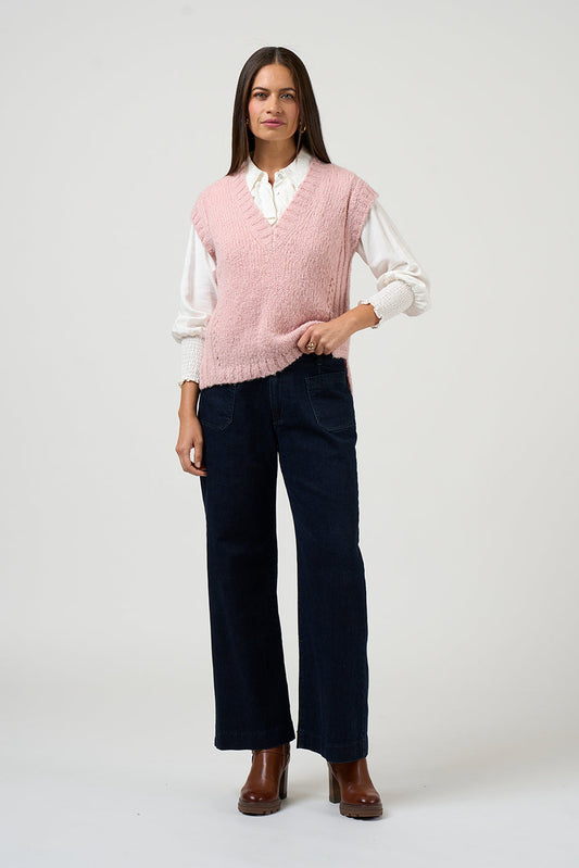 LOOBIES STORY TILLY VEST - BLUSH - THE VOGUE STOER