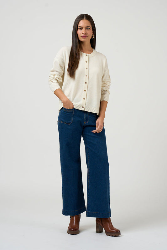 LOOBIES STORY ODETTE CARDI - WINTER WHITE - THE VOGUE STORE