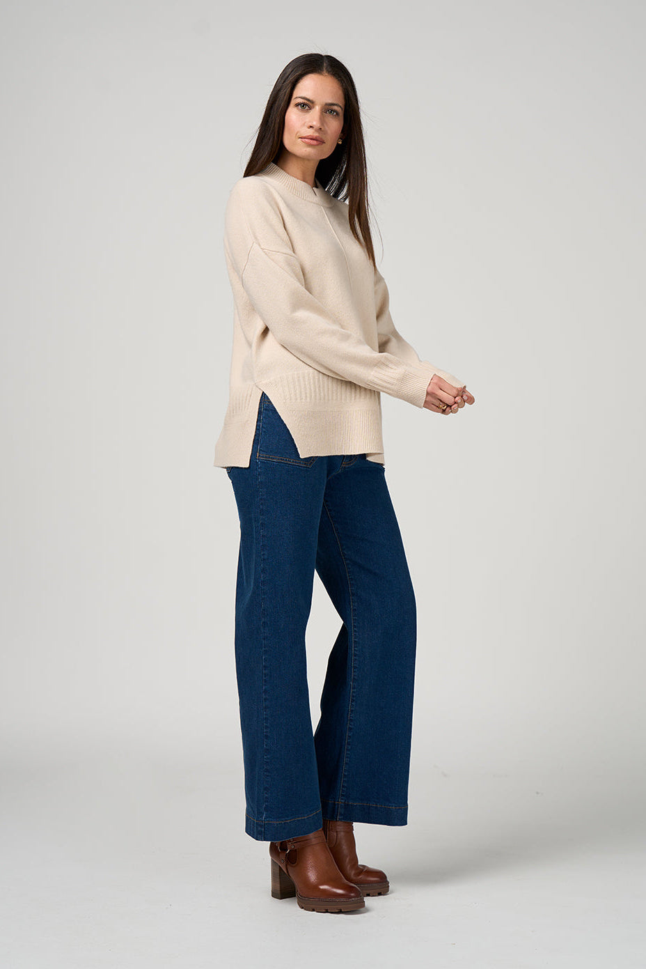 LOOBIES STORY SIA SWEATER - BONE - THE VOGUE STORE