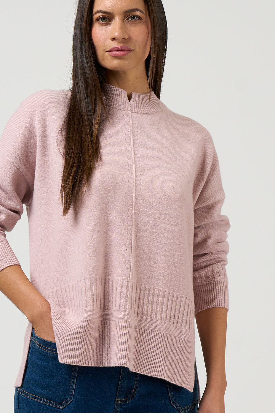 LOOBIES STORY SIA SWEATER - DUSKY BLUSH - THE VOGUE STORE