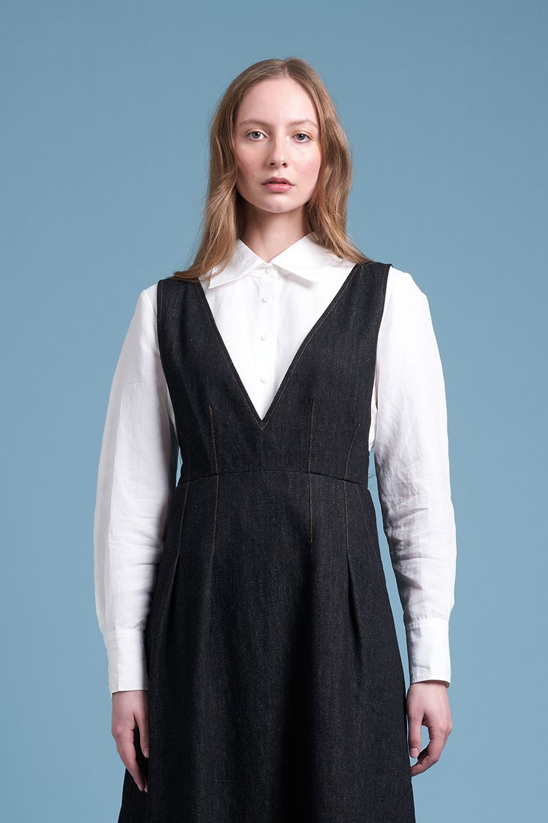 SIREN SEW GOOD PINAFORE - ONYX - THE VOGUE STORE