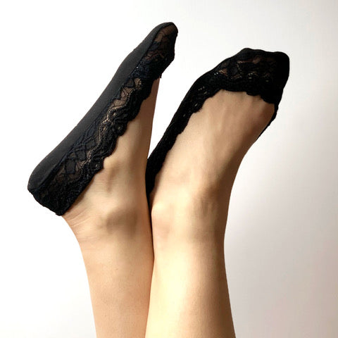 MINX LACE SOCKETTE - BLACK