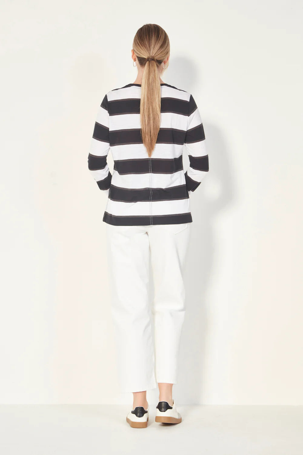 VERGE LUCKY TOP - BLACK STRIPE - THE VOGUE STORE