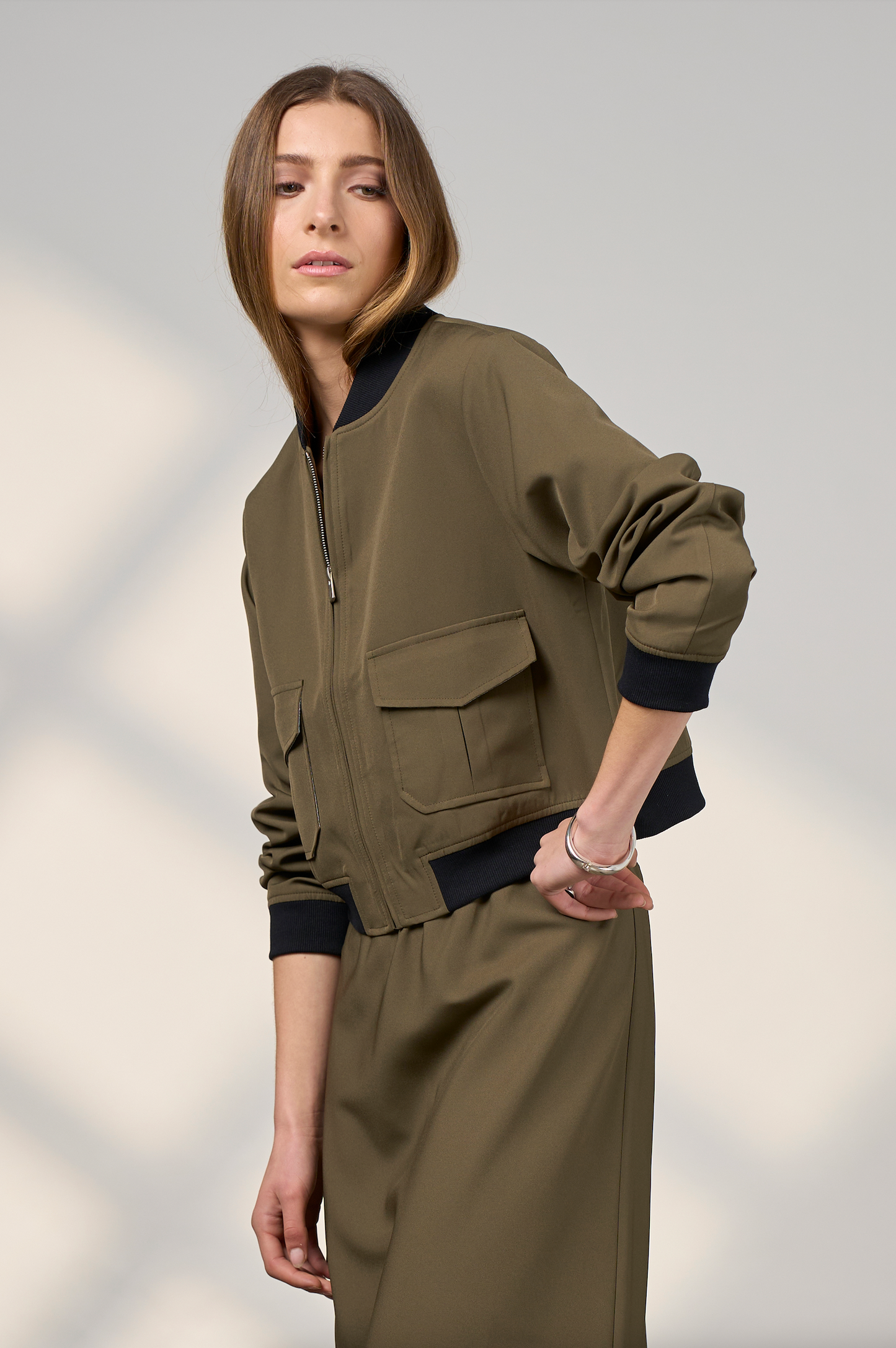 MADLY SWEETLY CAVALRY JACKET - KHAKI - THE VOGUE STORE