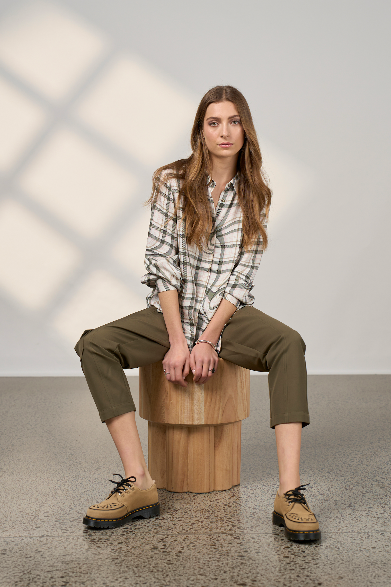 MADLY SWEETLY ILLUSION SHIRT - PUMICE - THE VOGUE STORE