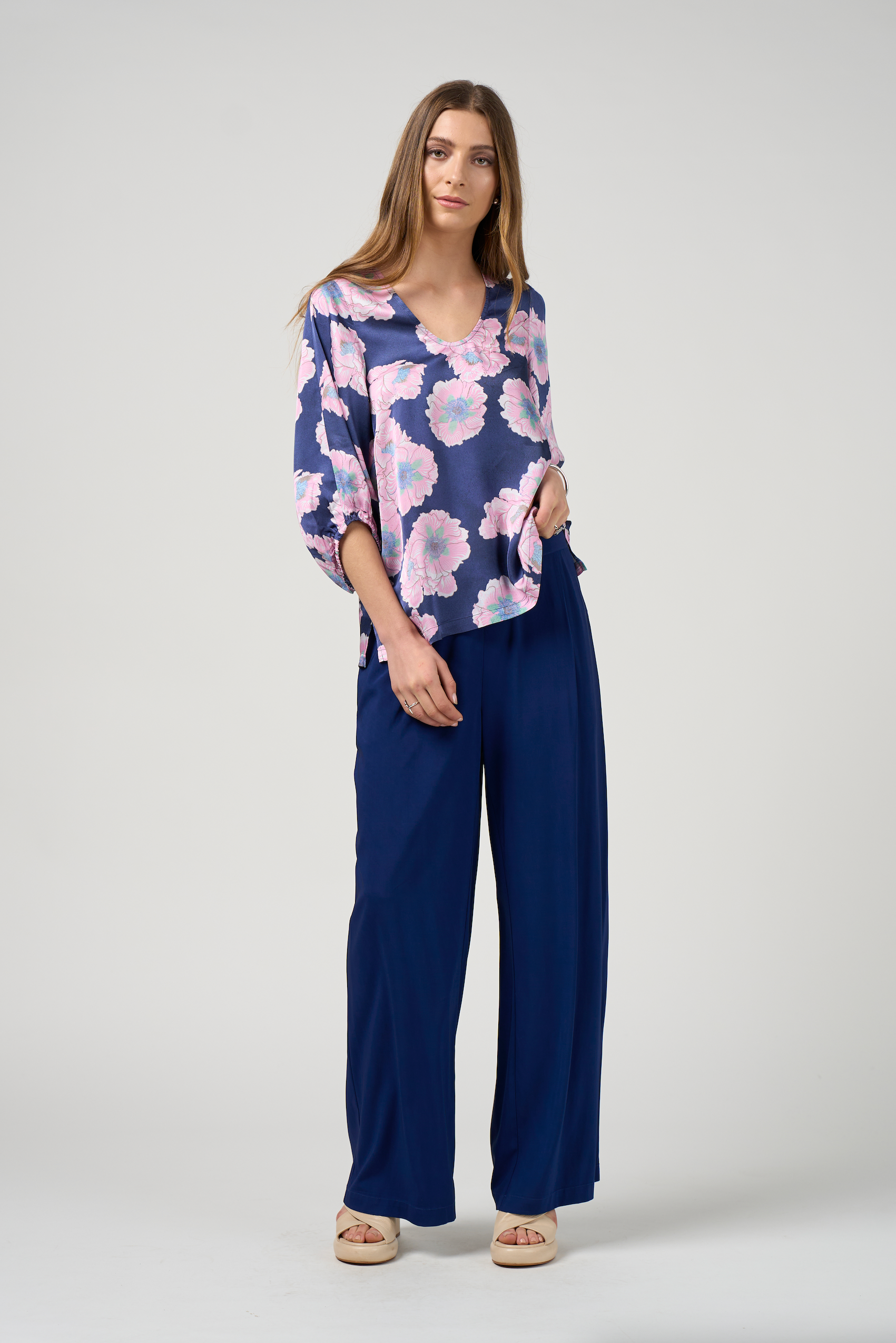 MADLY SWEETLY POETIC TOP - INK MULTI - THE VOGUE STORE