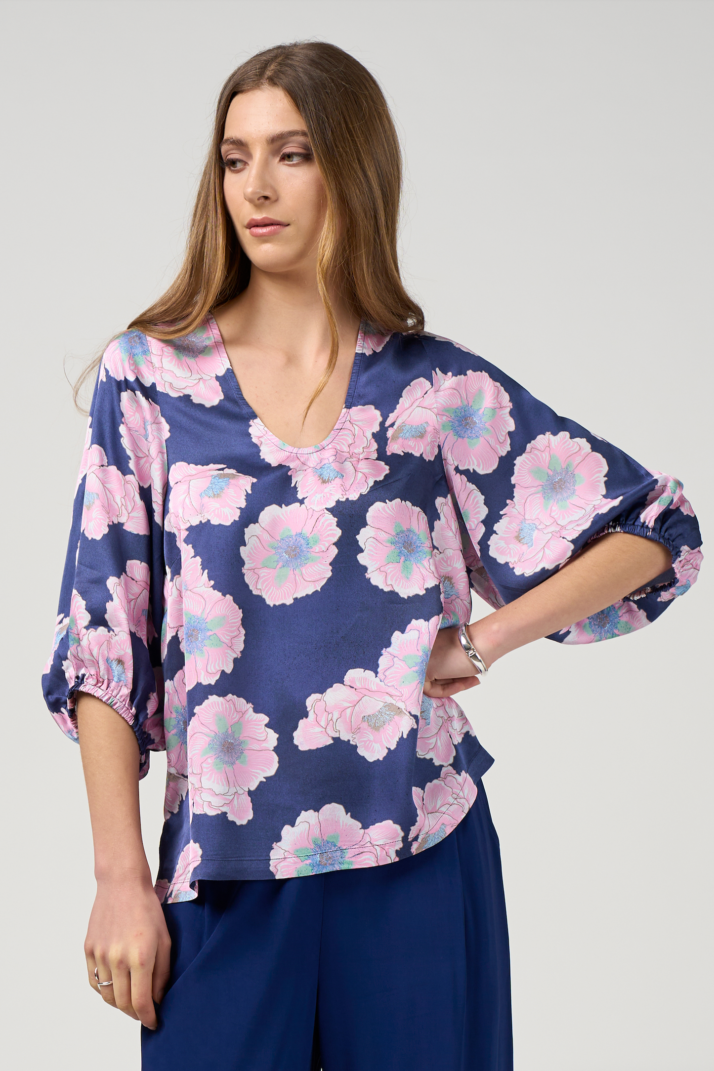 MADLY SWEETLY POETIC TOP - INK MULTI - THE VOGUE STORE