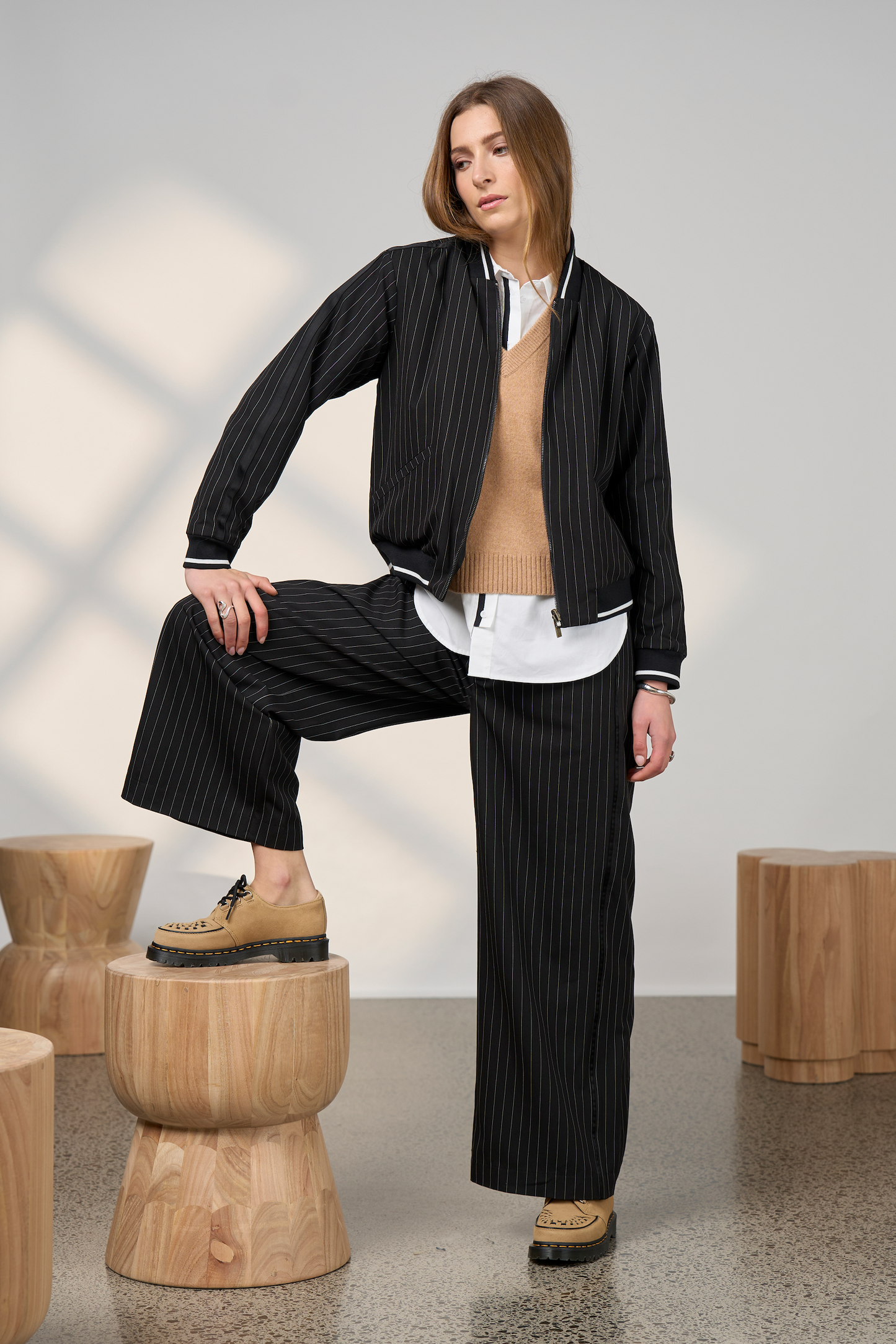 MADLY SWEETLY TRAX REVERSIBLE JACKET - BLACK - THE VOGUE STORE