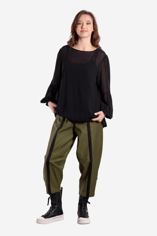 DEEANNE HOBBS DIRECTION PANTS - BAY LEAF - THE VOGUE STORE