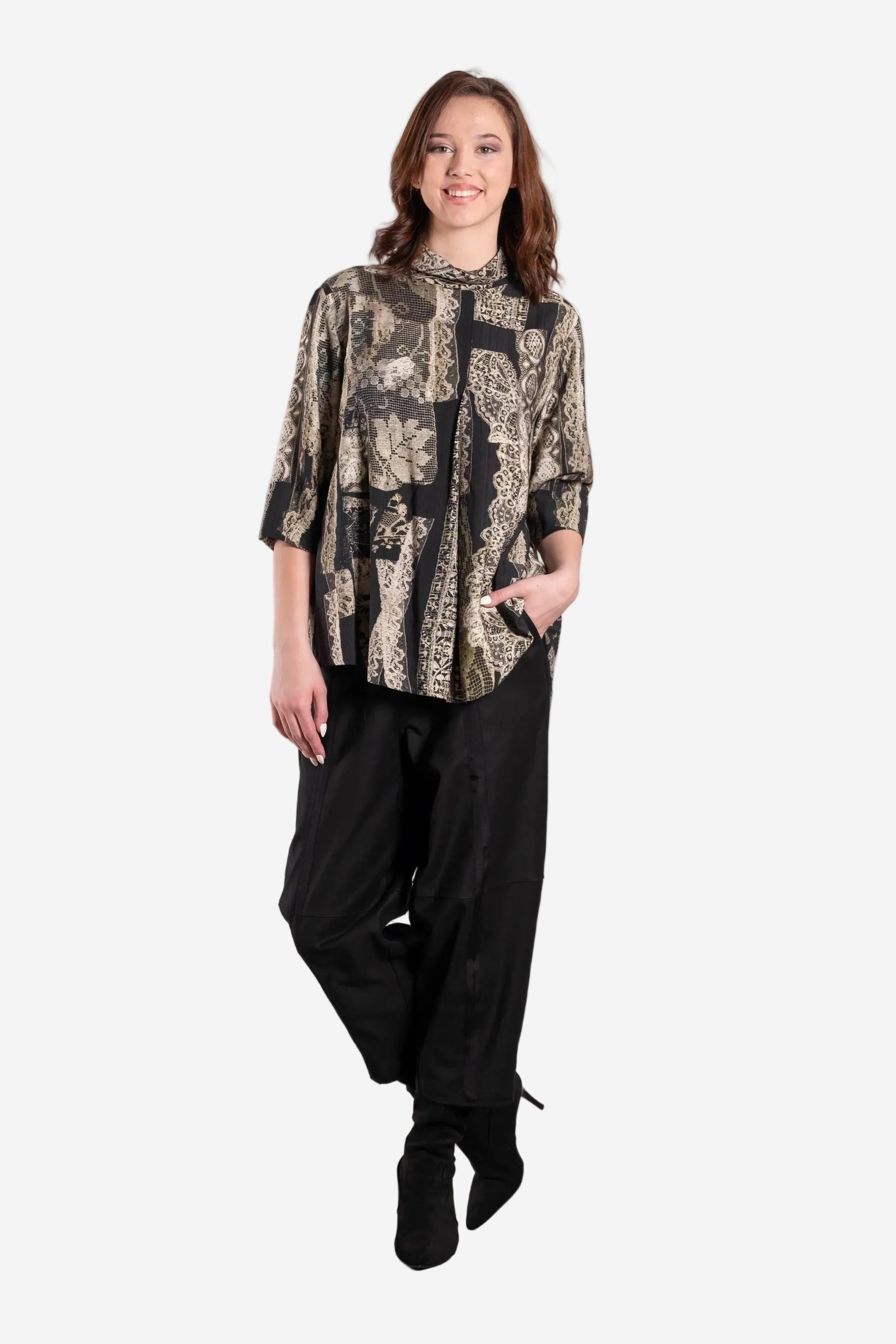 DEEANNE HOBBS GELATO TOP - HERITAGE LACE - THE VOGUE STORE