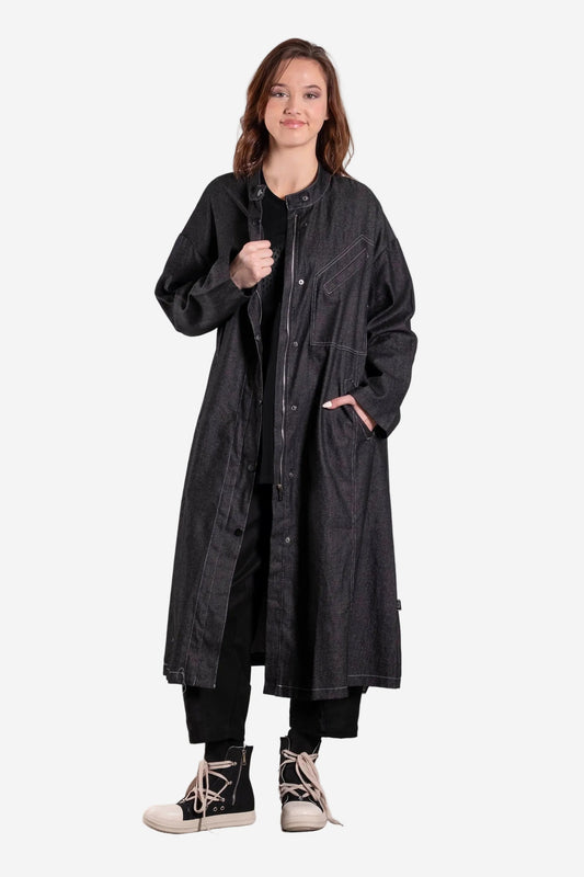 DEEANNE HOBBS WORKSHOP COAT - NOIR DENIM - THE VOGUE STORE