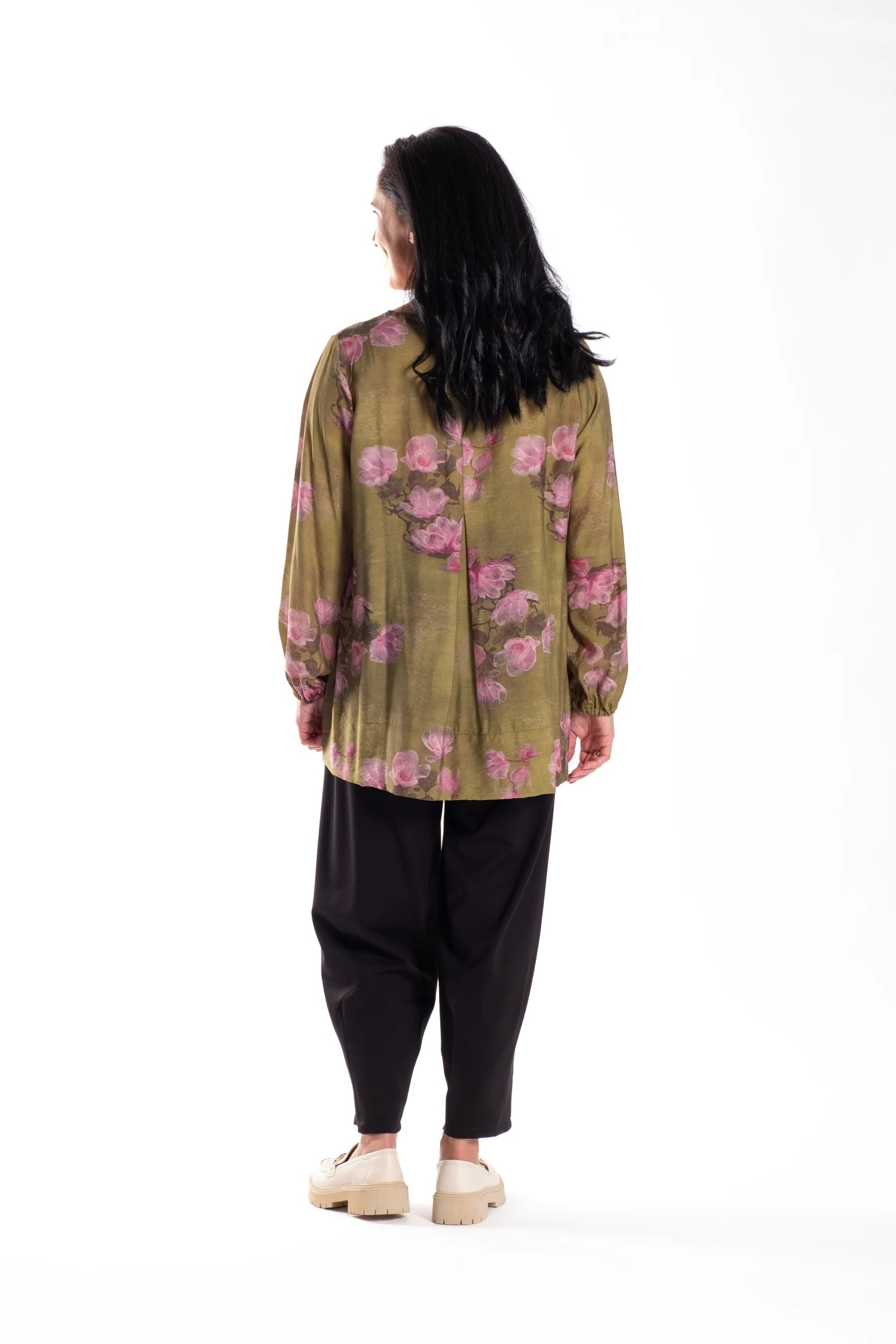 JELLICOE PLEAT BACK TOP - MAGNOLIA - THE VOGUE STORE