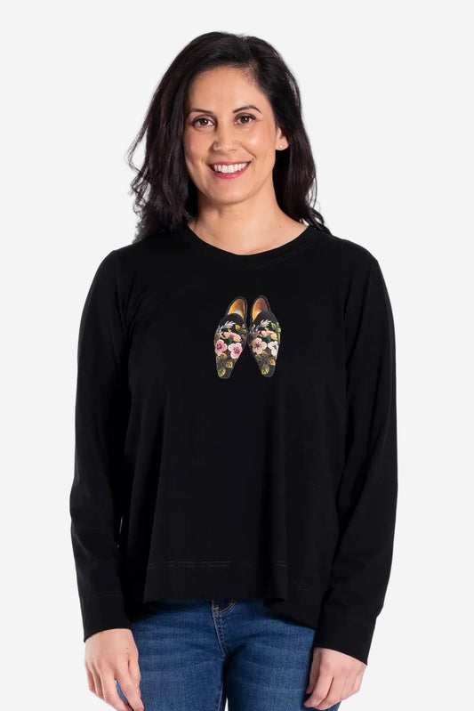 JELLICOE BASIC TEE - NOIR SHOES - THE VOGUE STORE