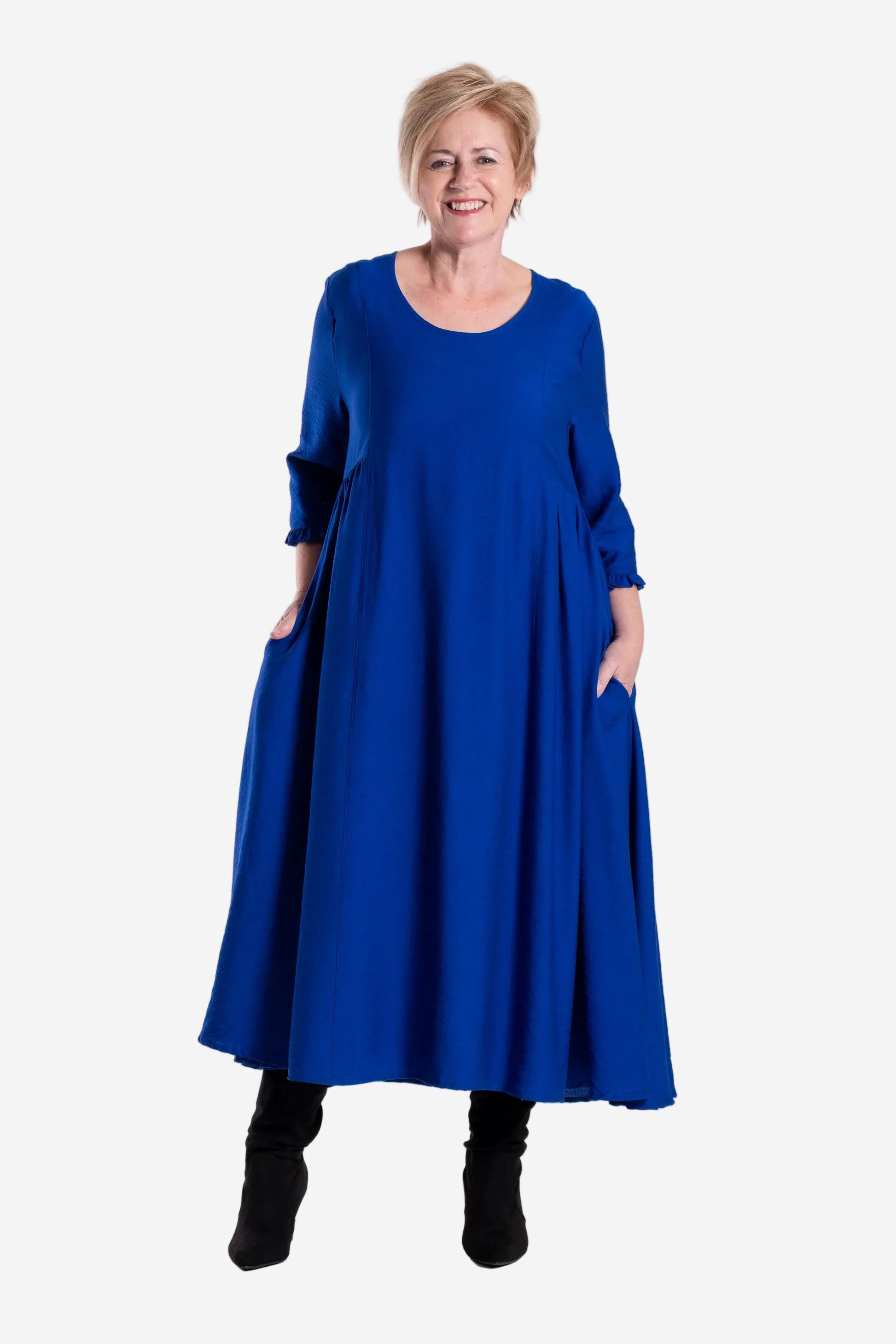 JELLICOE SABLE TIERED DRESS - VIVID BLUE - THE VOGUE STORE