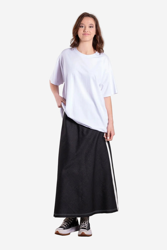 DEEANNE HOBBS BIAS SKIRT - URBAN COAL - THE VOGUE STORE