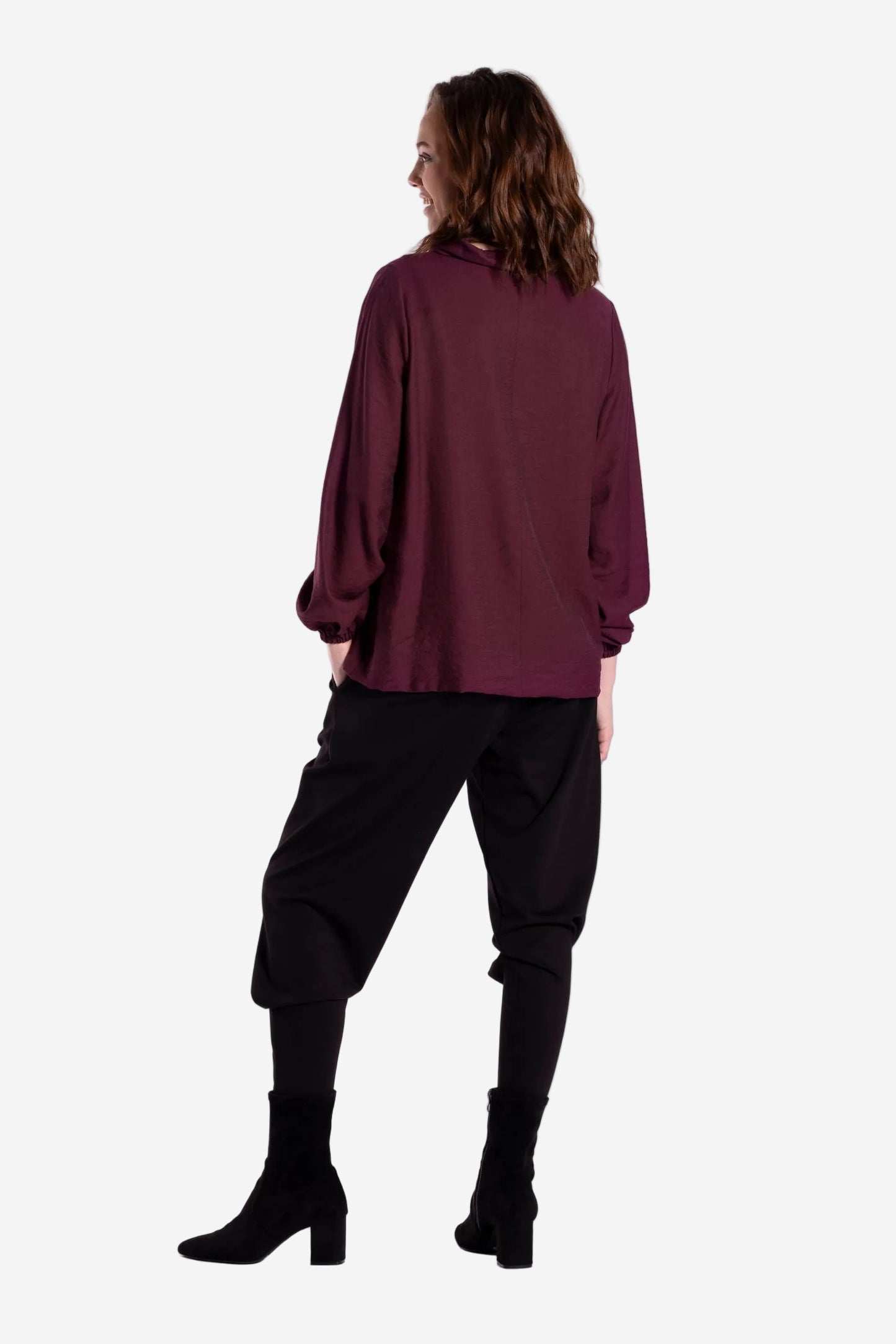JELLICOE DRAPE TOP - VINTAGE BERRY - THE VOGUE STORE