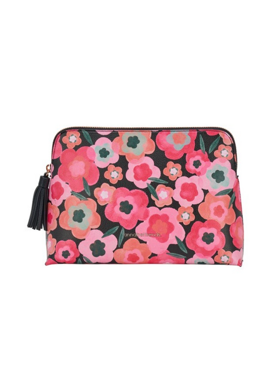 MAY TIME VANITY BAG LARGE - MIDNIGHT BLOOMS - THE VOGUE STORE