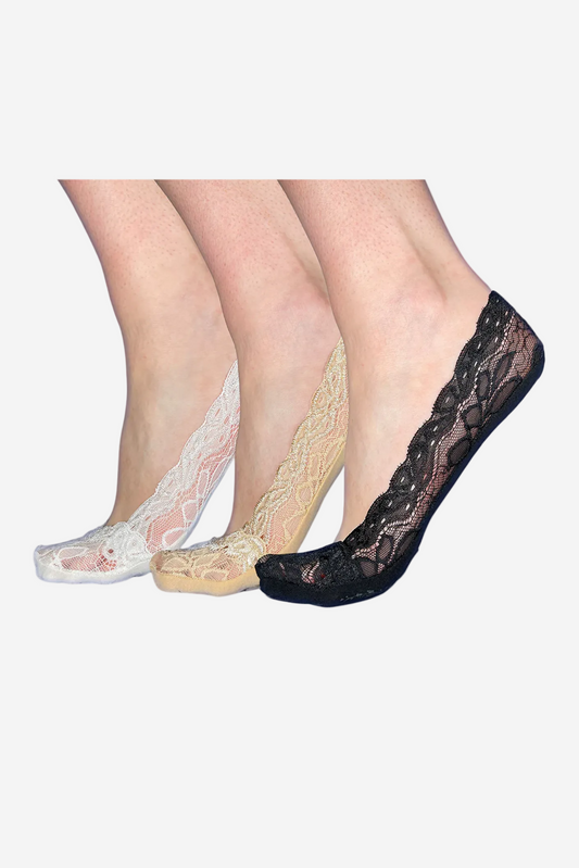 MINX LACE SOCKETTE - 3 PACK- THE VOGUE STORE