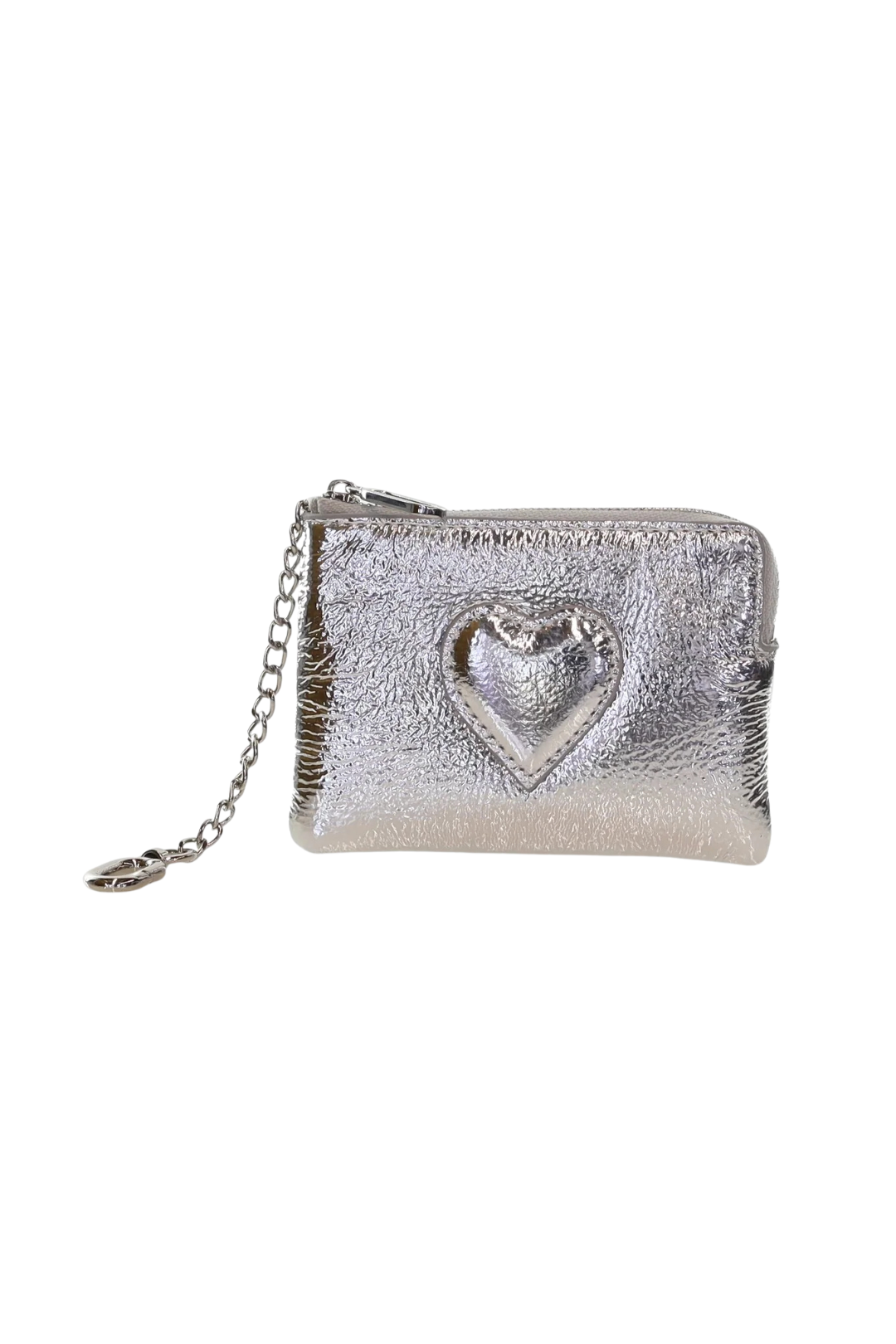 MINX LOVE ME  COIN & CARD PURSE - SILVER - THE VOGUE STORE