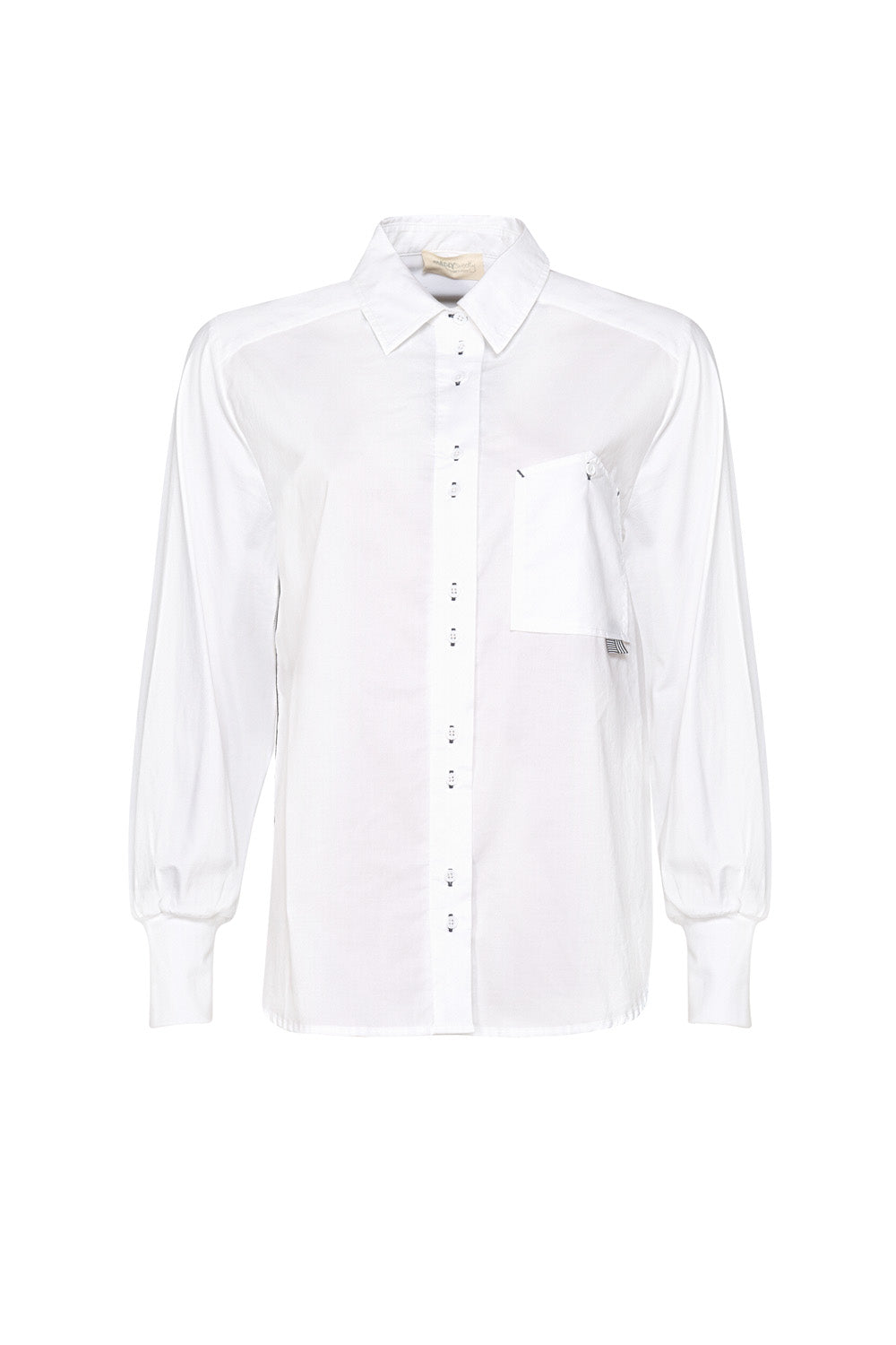 MADLY SWEETLY MIXED MEDIA SHIRT - WHITE - THE VOGUE STORE