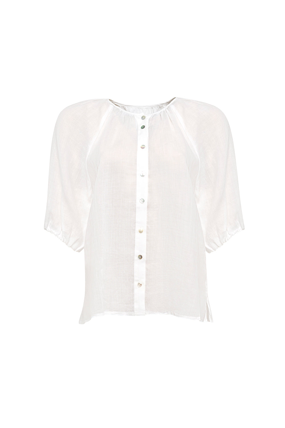 MADLY SWEETLY COLOURWHEEL BLOUSE - WHITE - THE VOGUE STORE