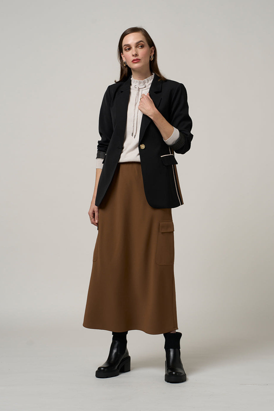MADLY SWEETLY CIPHER BLAZER - BLACK - THE VOGUE STORE