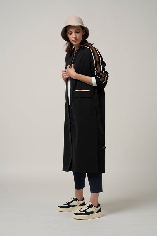 MADLY SWEETLY CIPHER COAT - BLACK - THE VOGUE STORE