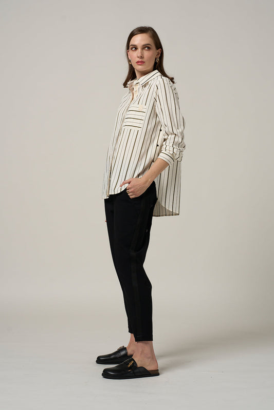 MADLY SWEETLY MI5 SHIRT - KHAKI - THE VOGUE STORE
