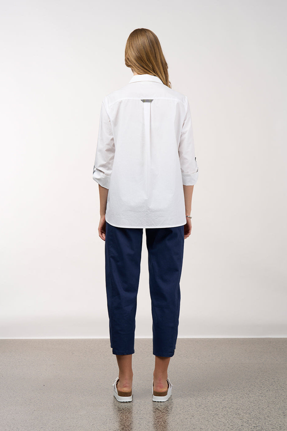 MADLY SWEETLY MIXED MEDIA SHIRT - WHITE - S25 - THE VOGUE STORE