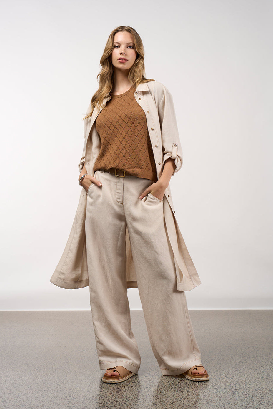 MADLY SWEETLY ASPECT PANT - BONE - THE VOGUE STORE