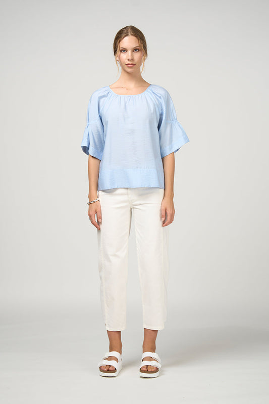 MADLY SWEETLY SONNET TOP - ICE BLUE - THE VOGUE STORE