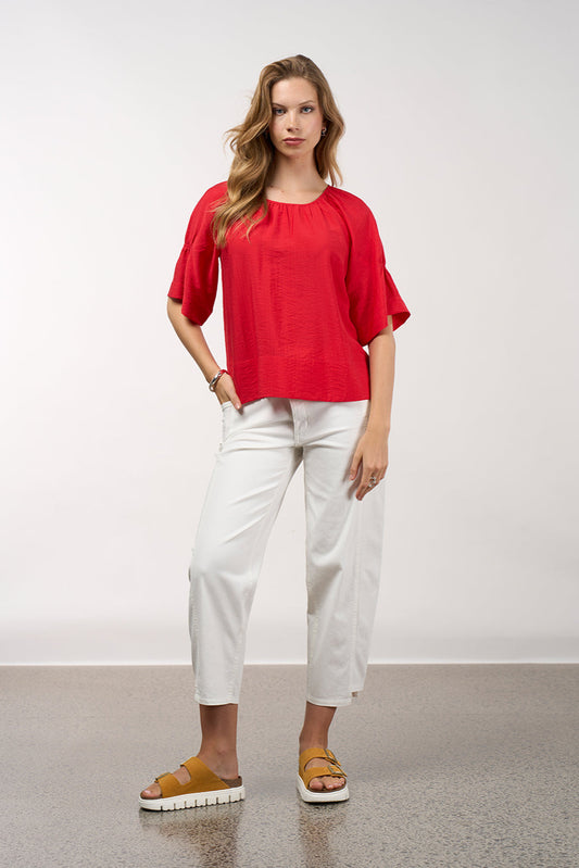 MADLY SWEETLY SONNET TOP - POPPY - THE VOGUE STORE