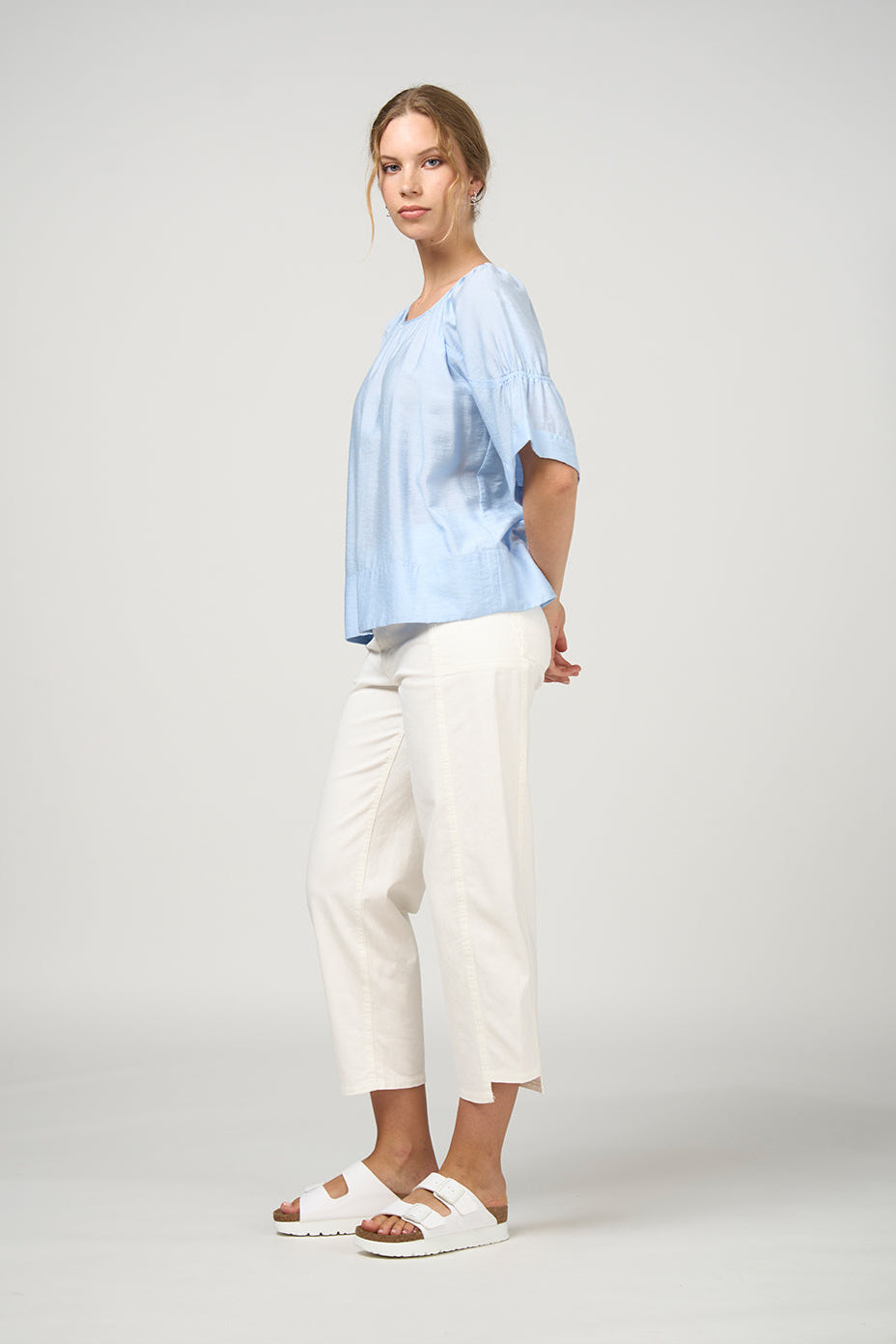 MADLY SWEETLY SONNET TOP - ICE BLUE - THE VOGUE STORE