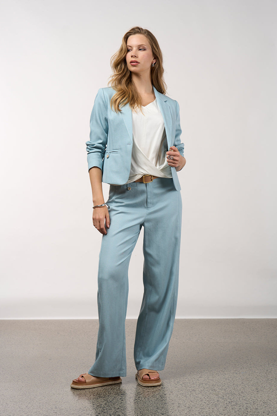 MADLY SWEETLY MERIDIAN JACKET - DUCK EGG - THE VOGUE STORE