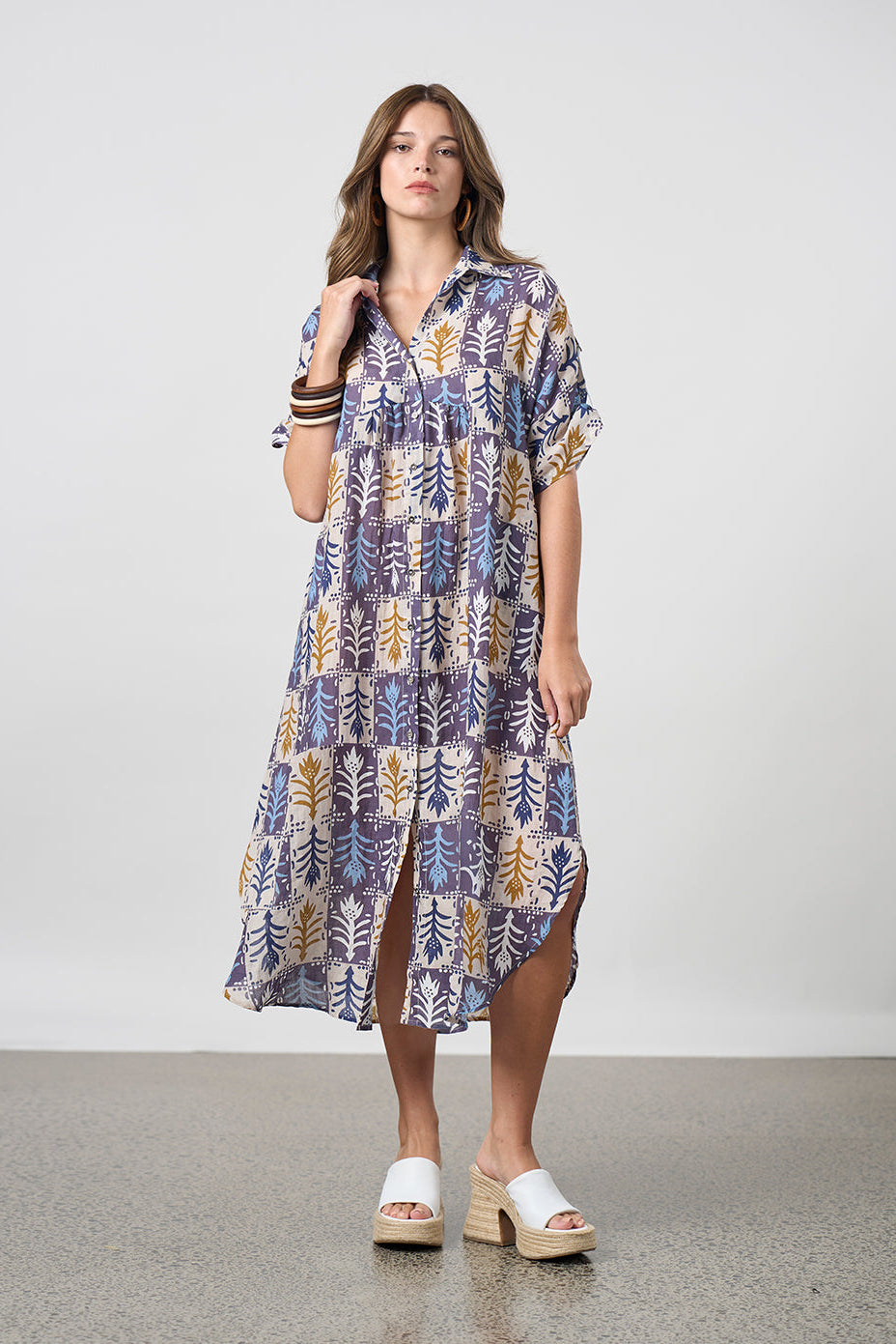 MADLY SWEETLY QUARTET SHIRT DRESS - MULTI - THE VOGUE STORE