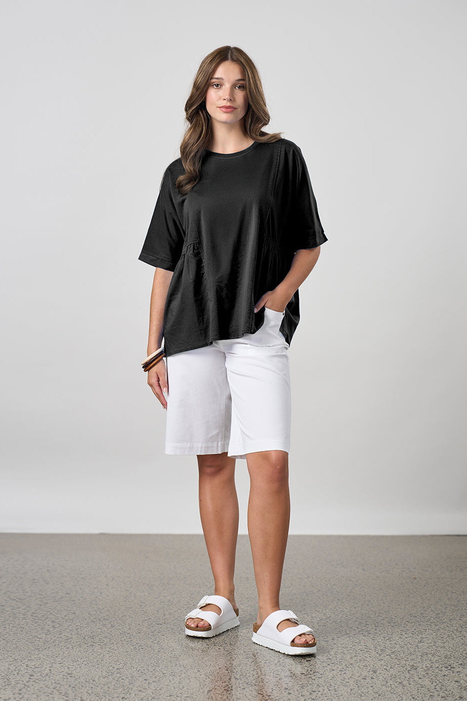 MADLY SWEETLY GOSSAMER TOP - BLACK - THE VOGUE STORE