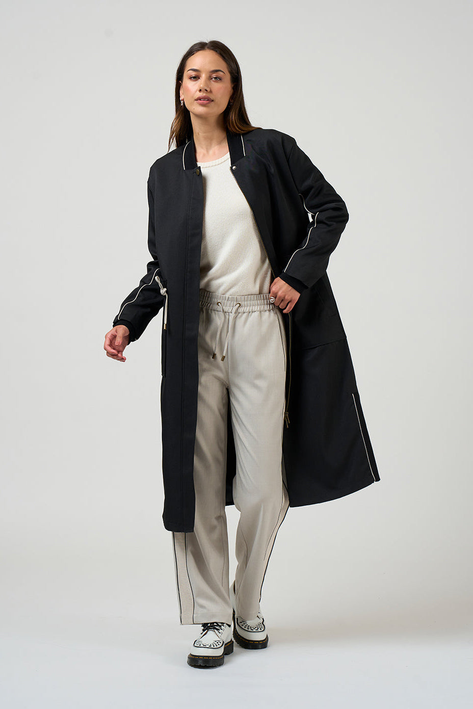 MADLY SWEETLY TACTICAL COAT - BLACK - THE VOGUE STORE