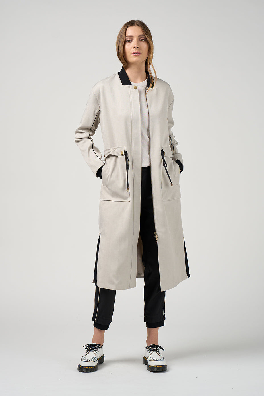 MADY SWEETLY TACTICAL COAT - PUMICE - THE VOGUE STORE