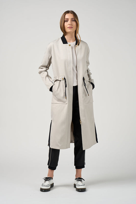 MADY SWEETLY TACTICAL COAT - PUMICE - THE VOGUE STORE