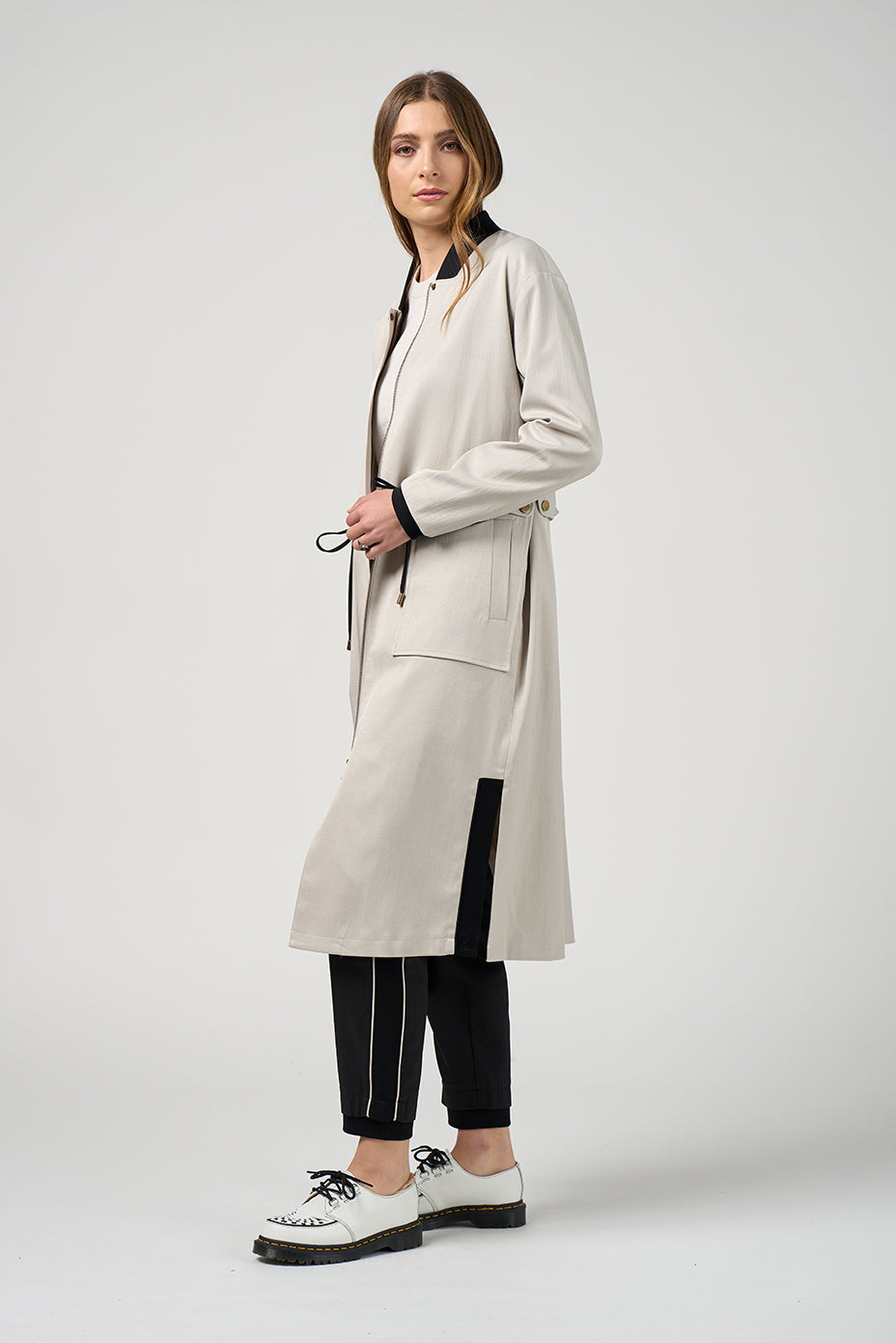 MADY SWEETLY TACTICAL COAT - PUMICE - THE VOGUE STORE