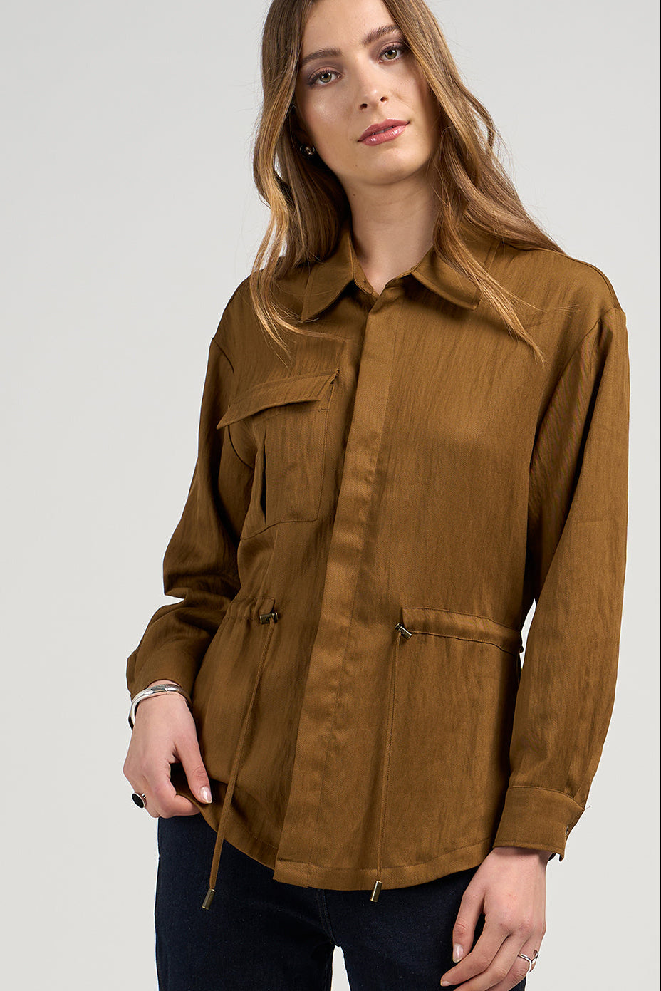 MADLY SWEETLY POLARIS JACKET - BRONZE - THE VOGUE STORE