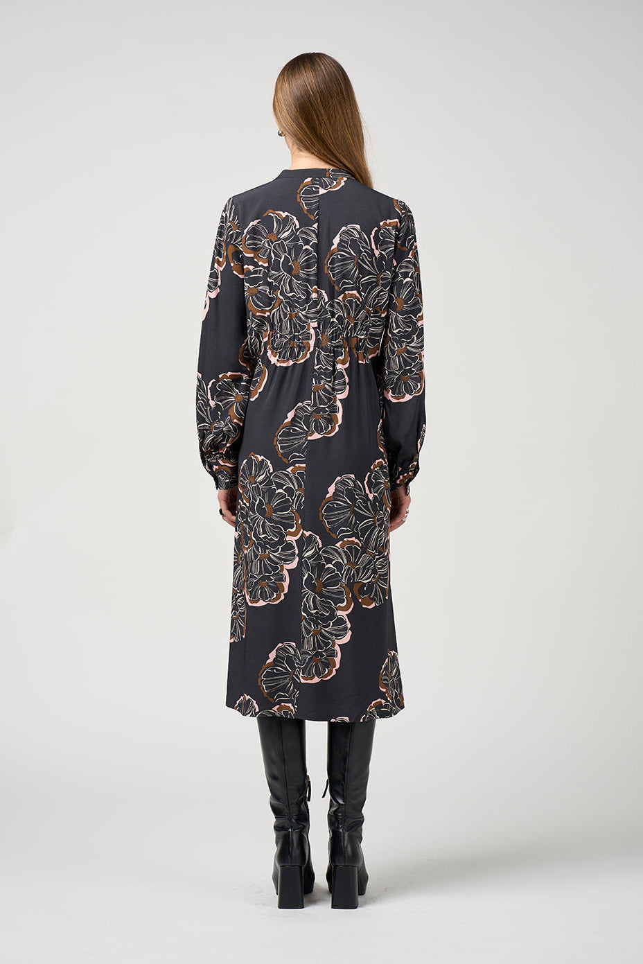 MADLY SWEETLY WOOD ROSE DRESS  - THE VOGUE STORE