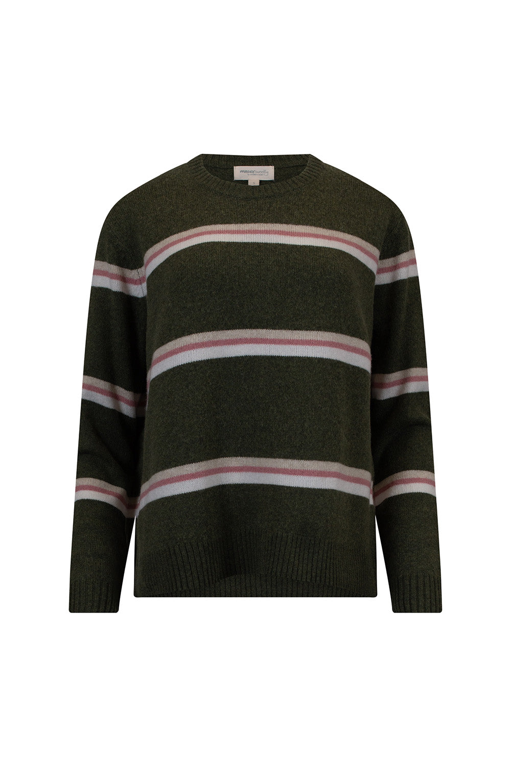 MADLY SWEETLY COMPASS STRIPE SWEATER - GRASS - THE VOGUE STORE