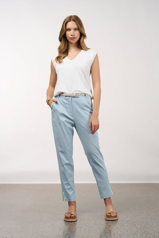 MADLY SWEETLY CADENCE PANT - ICE BLUE - THE VOGUE STORE