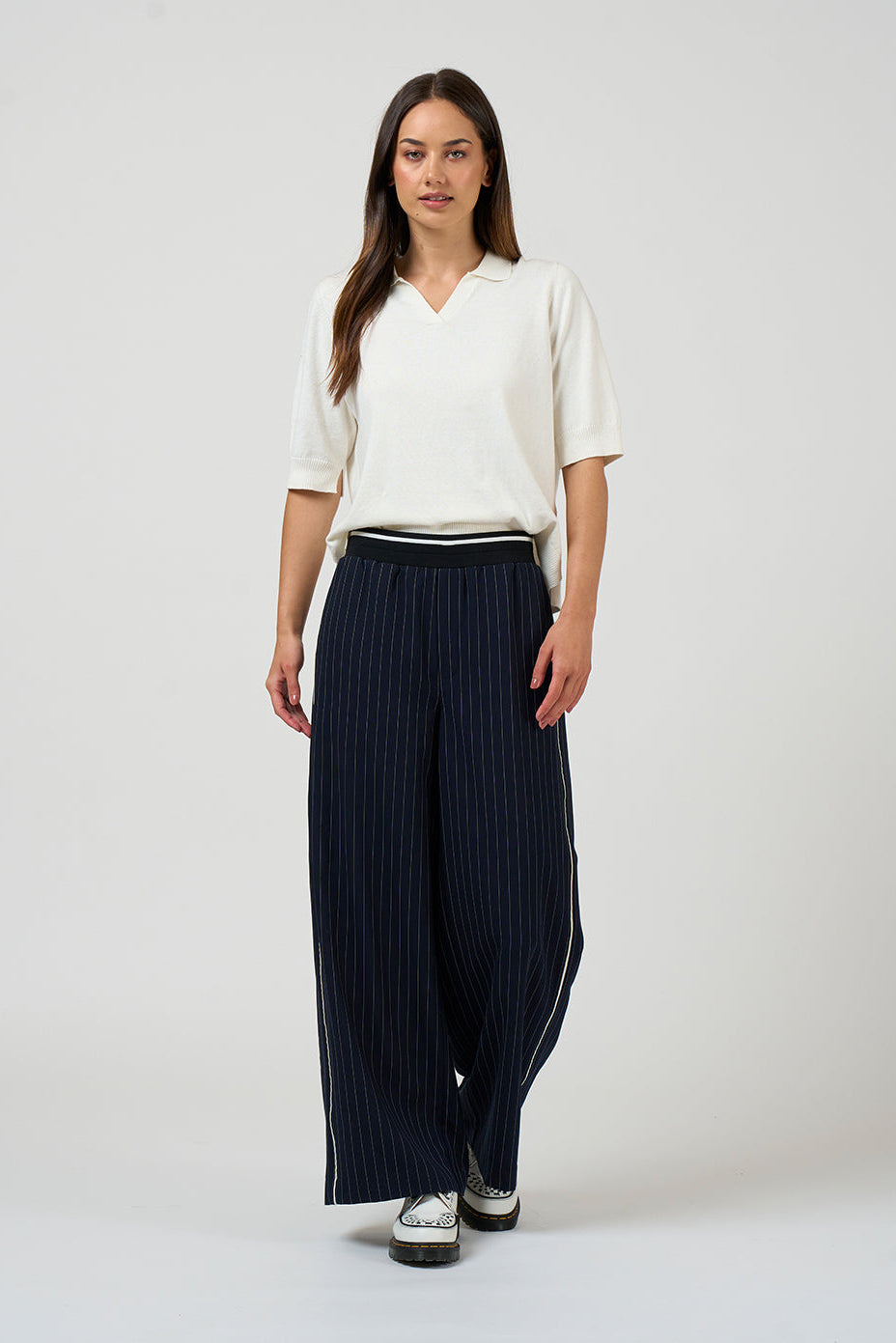 MADLY SWEETLY TRAX PANT - NAVY - THE VOGUE STORE