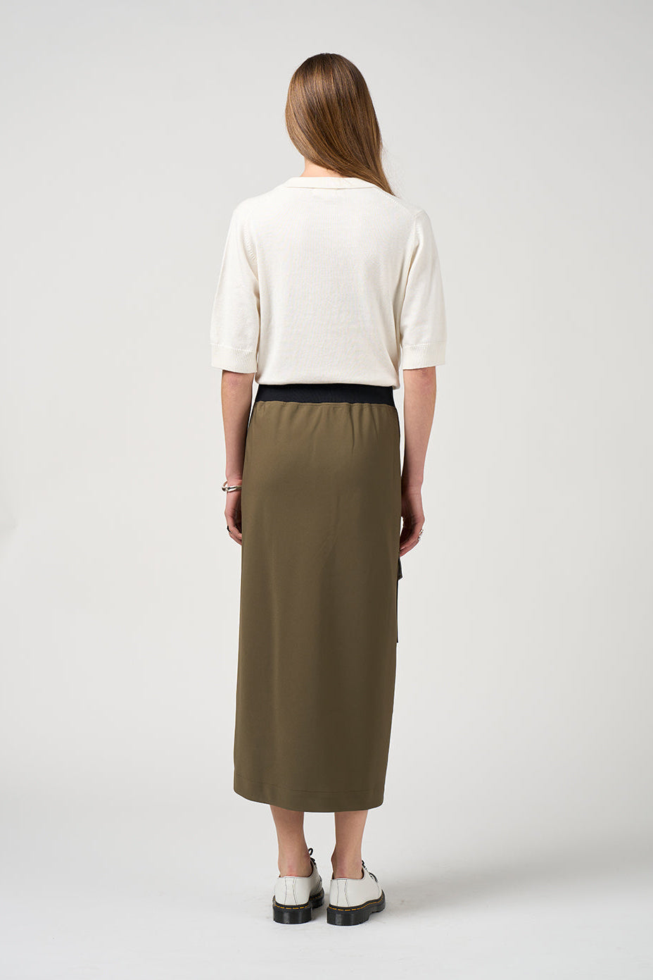 MADLY SWEETLY CAVALRY SKIRT - KHAKI - THE VOGUE STORE 