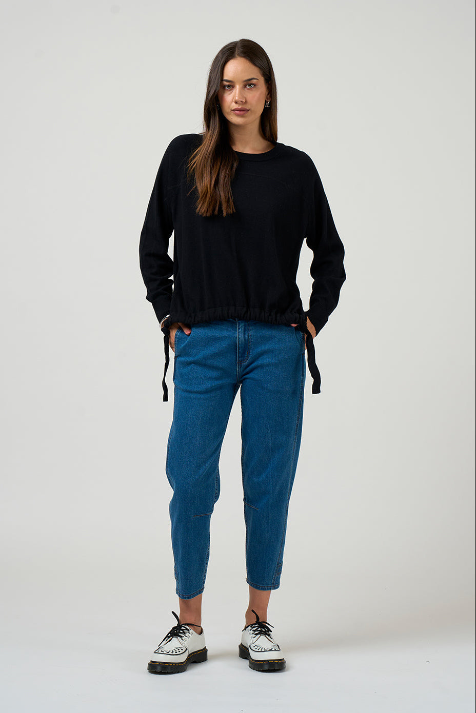 MADLY SWEETLY CURRENT SWEATER - BLACK - THE VOGUE STORE 